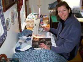 Janie donates her quilting services to Relay for Life for their quilt raffles.